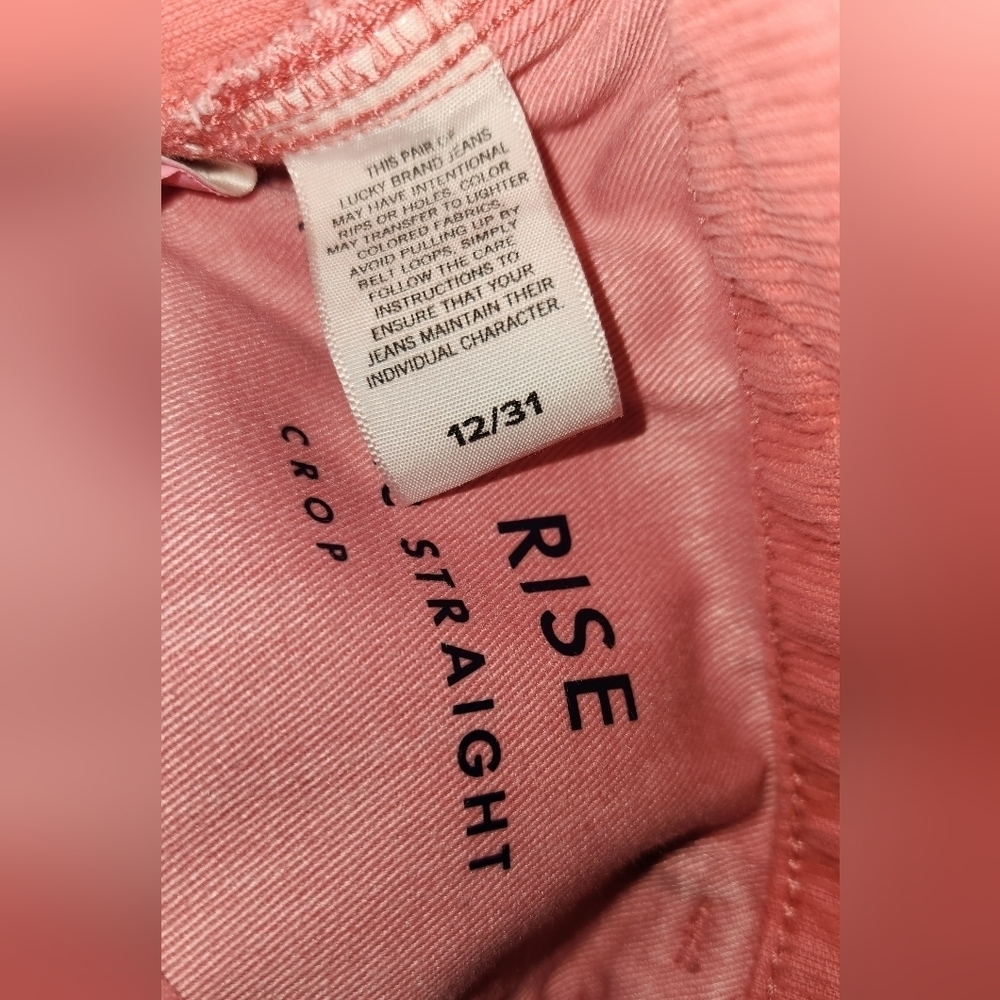 Lucky Brand Midrise Crop Coruroy Keans Sz 12 - Picture 5 of 8